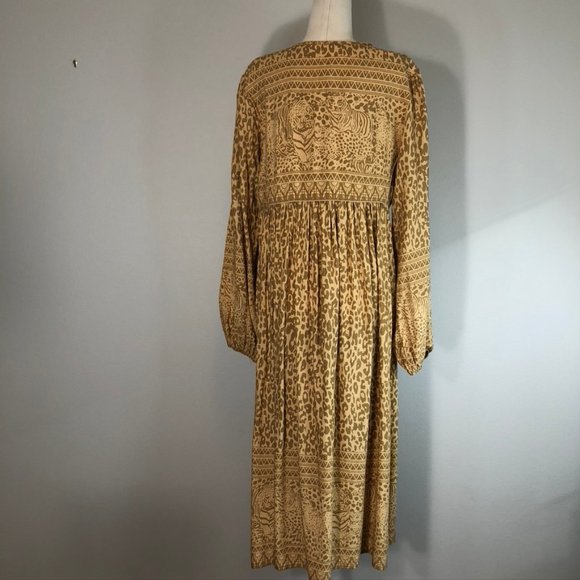 R. Vivimos Tiger and Leopard Print Maxi Dress NWT - Picture 7 of 8